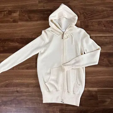 TRUTRUSSARDI 아이보리 후드 부착 니트 후드티