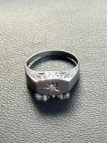 K14WG 반지 반지 다이아 액세서리 화이트 골드 보석 귀금속