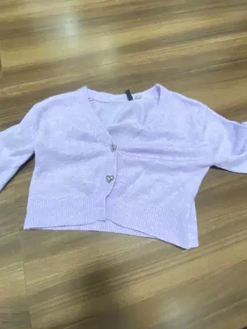 라벤더 크롭 니트 가디건