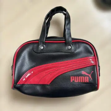 PUMA 블랙 레드 핸드백