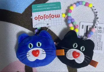 mojojojo 비즈 체인 부착 페이스 마스코트 2 고양이 2종 세트