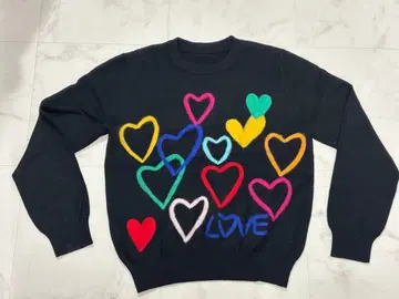 하트 무늬 니트 스웨터