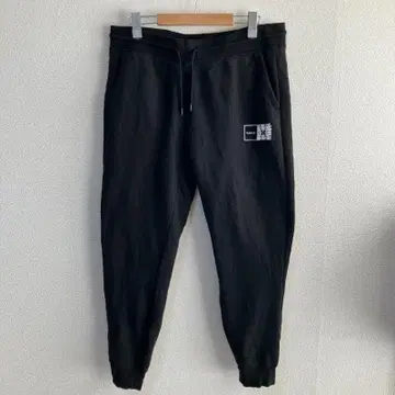 Hurley 블랙 스웨트 팬츠 L 블랙 브랜드 프린트 조거