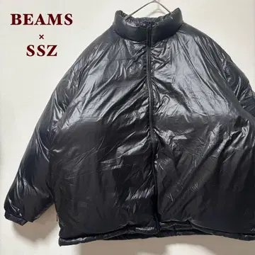 미사용품 BEAMS x SSZ 콜라보 봄버 다운 자켓 XL 블랙