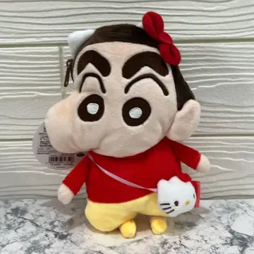 짱구는 못말려 산리오 캐릭터즈 봉제 인형 펜 파우치