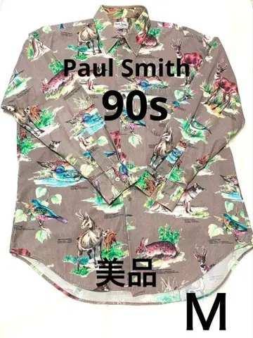 새상품급 90s Paul Smith 애니멀 코듀로이 남성용 M