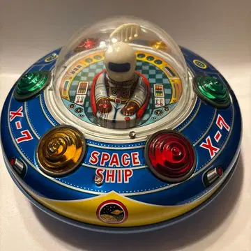 양철 완구 마스다야 코퍼레이션 X-7 우주 원반 스페이스 선박 일본제