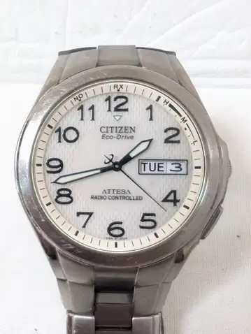 CITIZEN 아테사 손목시계 솔라 에코 드라이브 전파시계 남성용