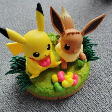 오물오물 타임 피카츄 이브이 피규어