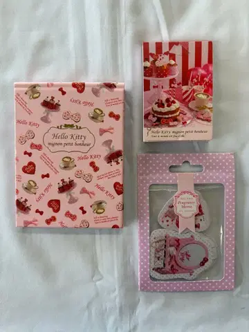 헬로키티 메모장 세트 헤이세이 레트로 당시물 키티