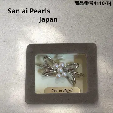 San ai Pearls 삼애진주 펄 실버 브로치 약 7mm