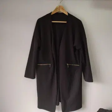 블랙 롱 가디건