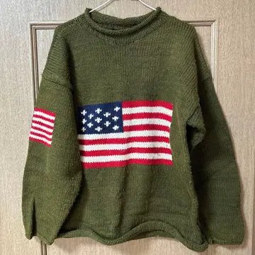 미국 국기 디자인 니트 스웨터