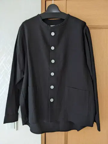 HUIS 엔슈 직물 스빈 옥스 노카라 자켓 010