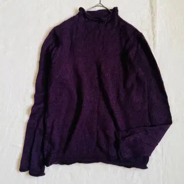 a hundred percent 니트 모헤어 울 실크 보라색