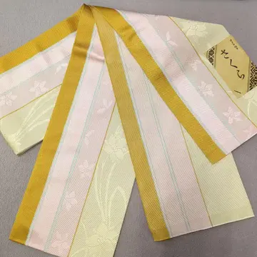 순수 실크 하카타 오리 반폭 오비 2