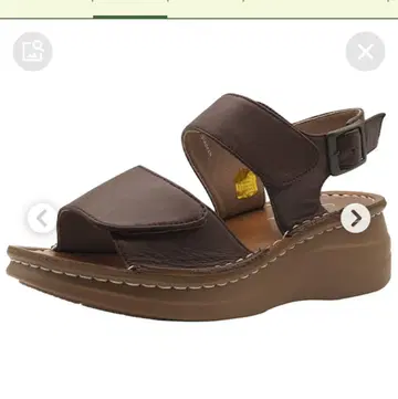 Stella 브라운 컴포트 샌들 앵클 스트랩 부착