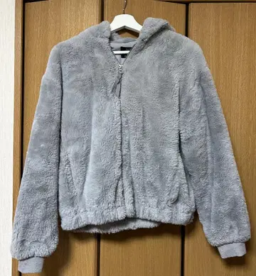 복슬복슬 퍼 자켓 그레이