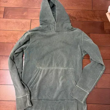 Russell Athletic 그레이 후드 부착 후드티 s