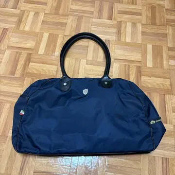 오로비안코 네이비 나일론 보스턴 백