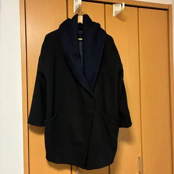 블랙 네이비 롱 코트