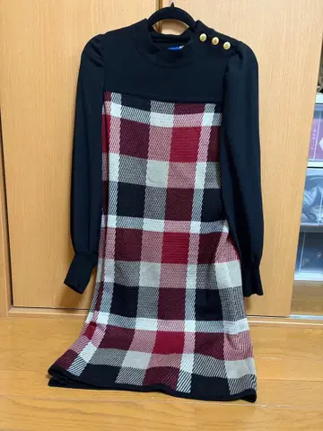 Blue label 체크 원피스