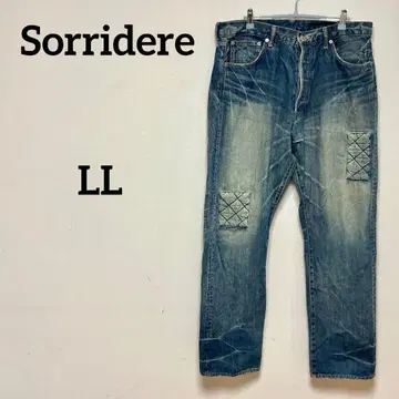 Sorridere 페인트 디자인 데님 팬츠 일본제 빈티지 가공