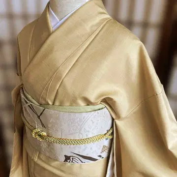 무지 실크 명주 기모노 시츠케 포함