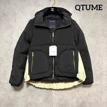 미사용 택 포함 QTUME 다운 자켓 블랙 M 다운 쿠튀르