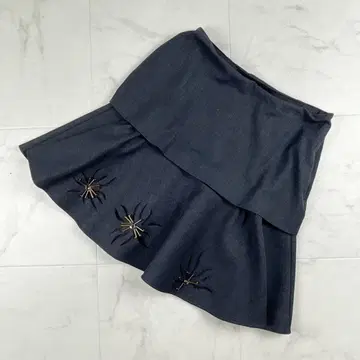 새상품급 필로소피 비즈 자수 레이어드 스커트 그레이 사이즈 M*GC424