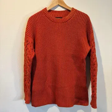 1 piu 1 uguale 3 니트 스웨터 두꺼운 원단 오렌지