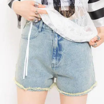 새상품 atmos pink 아토모스 케미컬 워시 숏 청바지 M