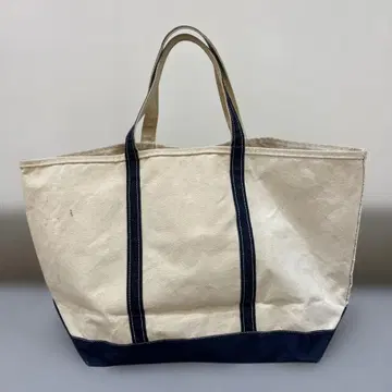 L.L.Bean 보트 앤 토트 아이보리/네이비 80s