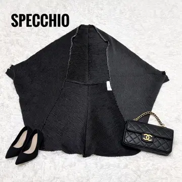새상품급 SPECCHIO 스페치오 비쥬 플리츠 판초풍 가디건
