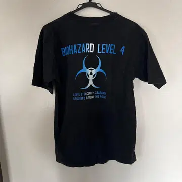vintage BIOHAZARD LEVEL 4 T셔츠 블랙