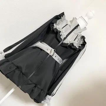 DearMyLove 십자가 저지 원피스 블랙 x 그레이