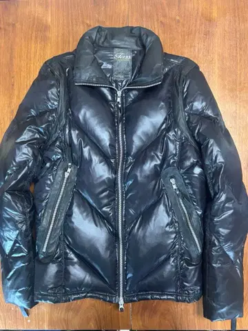 희소 Y2K archive Tass Standard 가죽 절개 다운