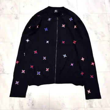 [새상품급] 폴스미스 별 자수 크루넥 풀 집업 가디건 XL 블랙