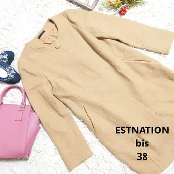 ESTNATION bis 노카라 코트 ( M ) 톤 다운 카멜