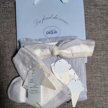 gelato pique 타월 양말 헤어밴드 3세트 그레이 계열