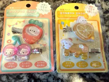 새상품 모자 꽁지 드롭 앞머리 클립 2개 세트