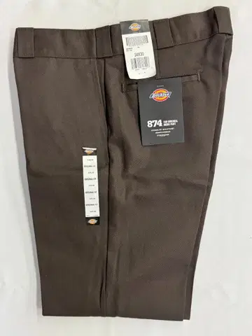 미사용 새상품 하자품 Dickies 874 워크 팬츠 34x30 브라운