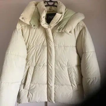ZARA 자라 다운 코트 다운 자켓 puffer coat 아이보리