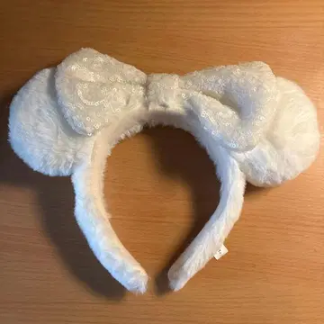 새하얀 스팽글 & 복슬복슬! 도쿄 디즈니랜드 미니 머리띠
