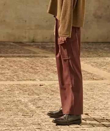 KHA:KI 실크 이사 새틴 자카드 카고 팬츠