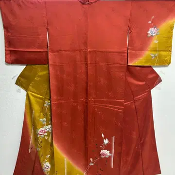 열정의 빨간색에 장미 무늬의 격렬한 호몬기 기모노 스키 구락부 415