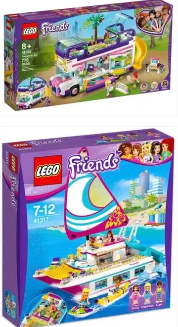 레고 프렌즈 세트 프렌즈의 신나는 해피 버스 두근두근 오션 크루즈