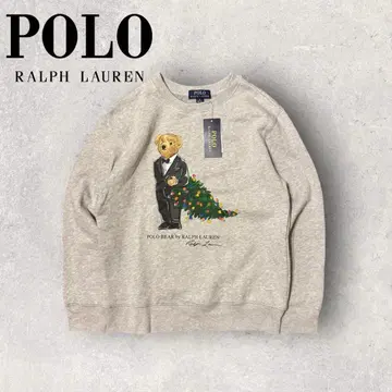 [ 폴로 랄프로렌 ] 폴로베어 맨투맨 여성용 S 상당 그레이 택 포함 p