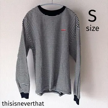 thisisneverthat 롱티 한국 블랙 보더 스트릿 S