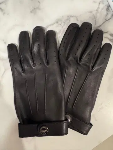 DENTS 블랙 가죽 그로브 M 사이즈
